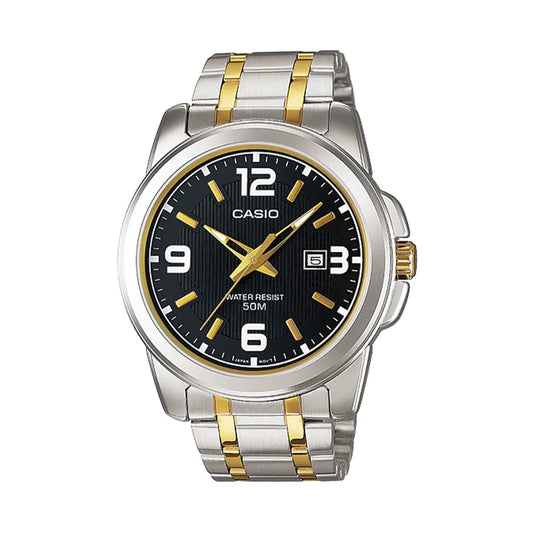 MTP-1314SG-1AVDFCasio MTP-1314SG-1AVDF Black Dial Two-Tone Stainless Steel Watch