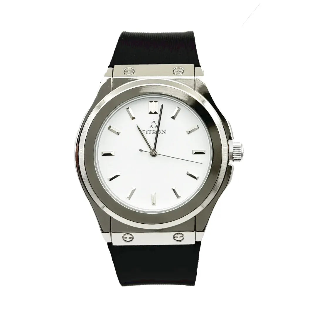 Fitron 9526M Men’s Silver Watch – White Dial