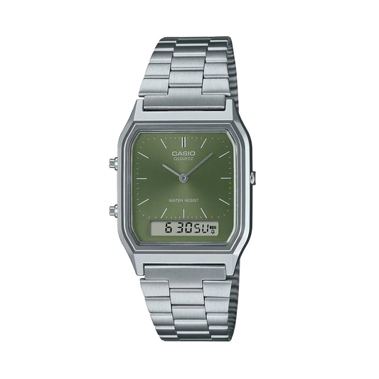AQ-230A-3AMQYDF Dual Time Retro Watch