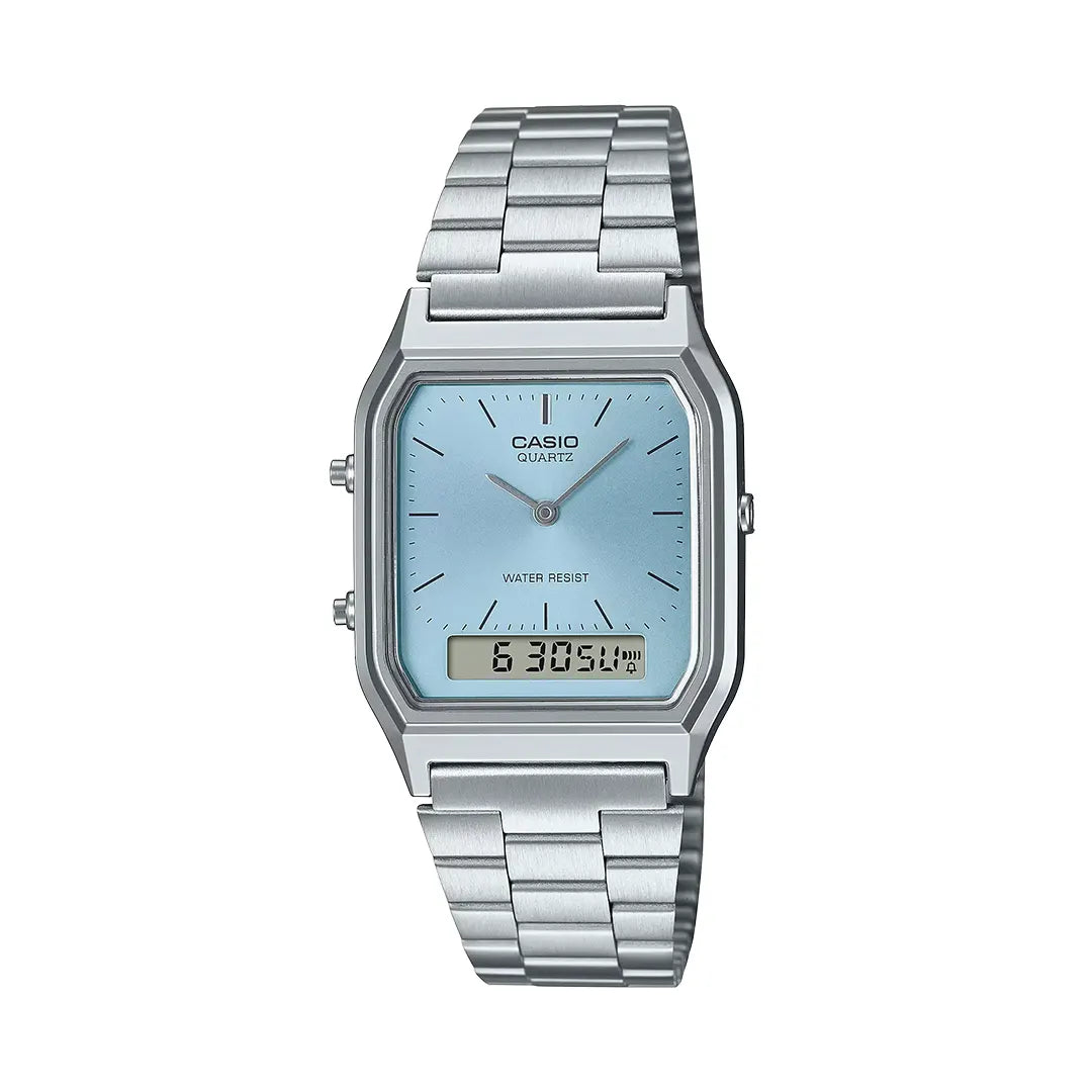 Casio AQ-230A-2A1MQY Retro Dual Display Watch | Watches Empire