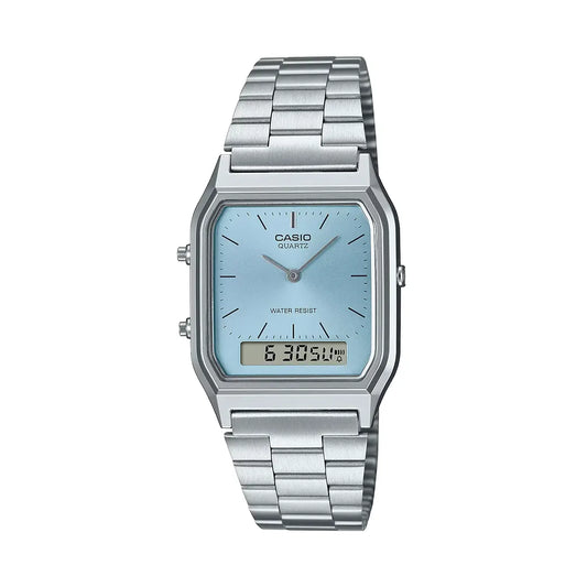 Casio AQ-230A-2A1MQY Retro Dual Display Watch | Watches Empire
