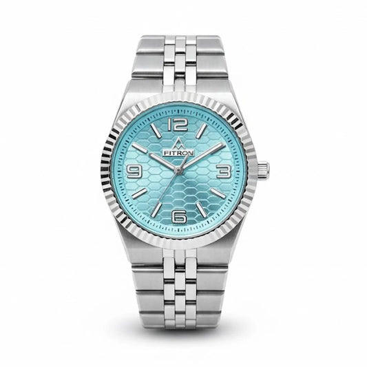 Fitron Dweller 6044M Tiffany Blue Dial – Silver Stainless Steel Men’s Watch