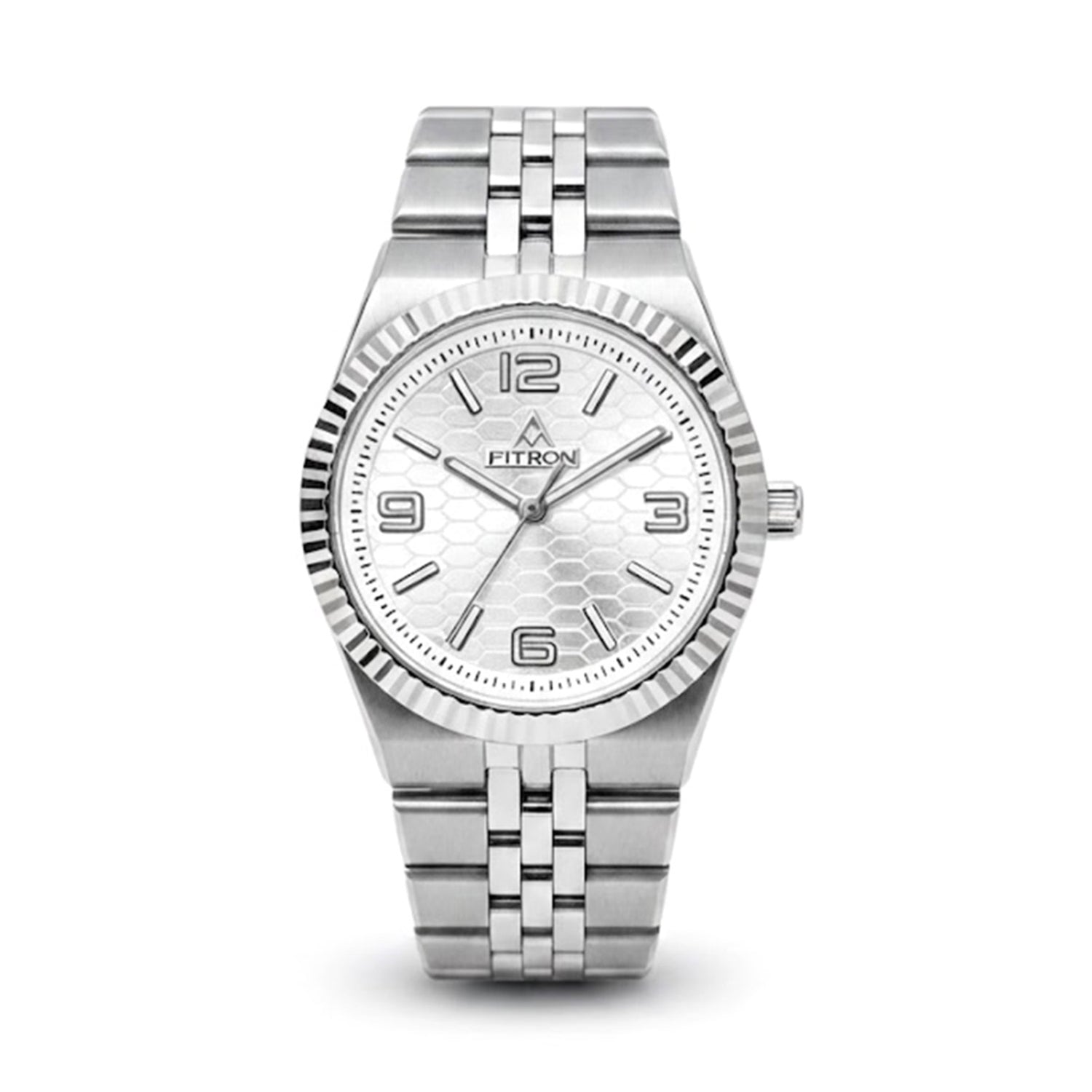 Fitron Dweller 6044M White Dial – Silver Stainless Steel Men’s Watch