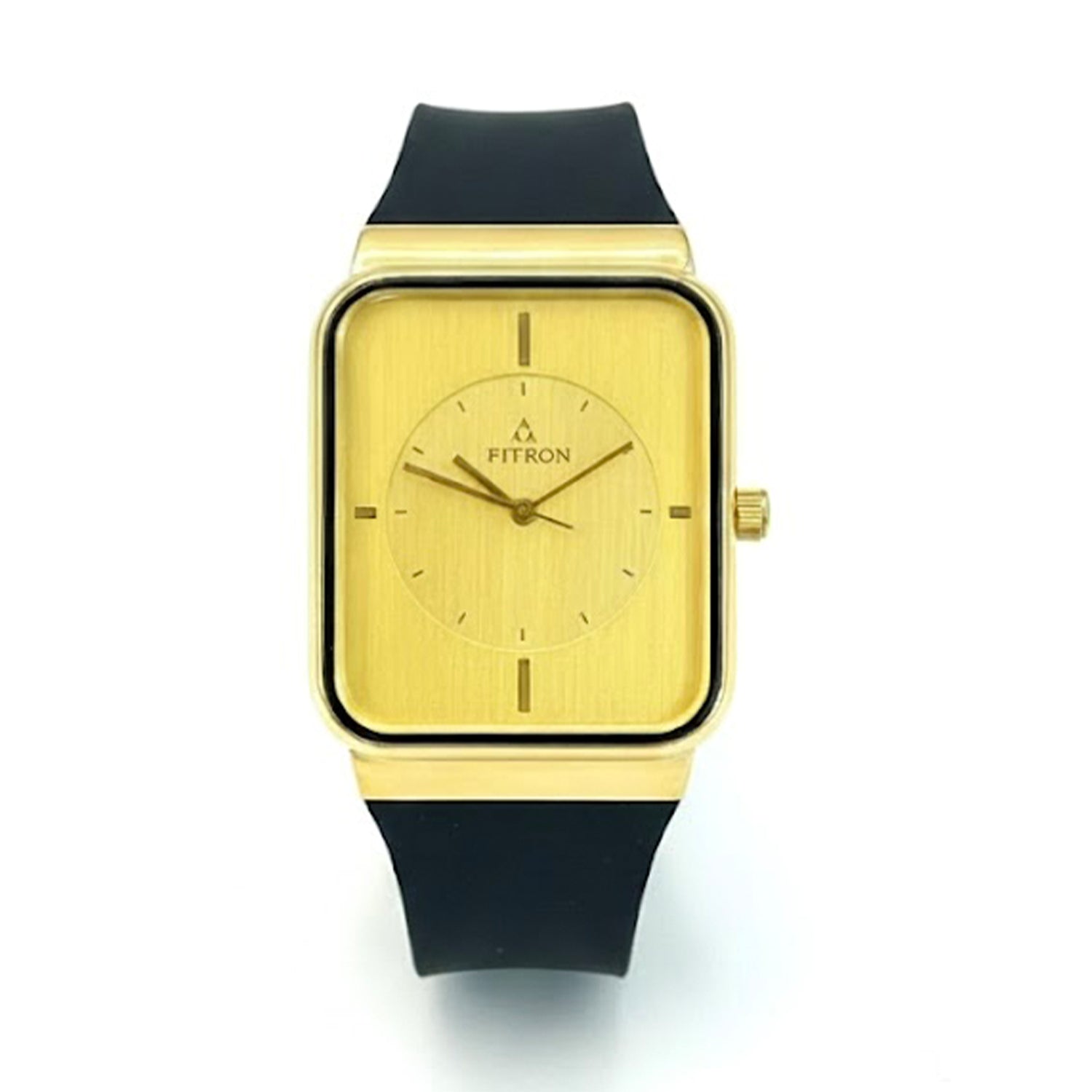Fitron 9356M Men’s Watch – Gold Dial with Black Rubber Strap