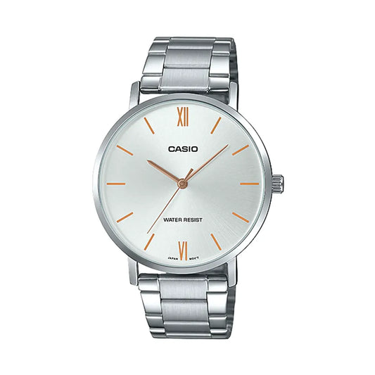 Casio MTP-VT01D-7BUDF Silver Dial Stainless Steel Analog Watch