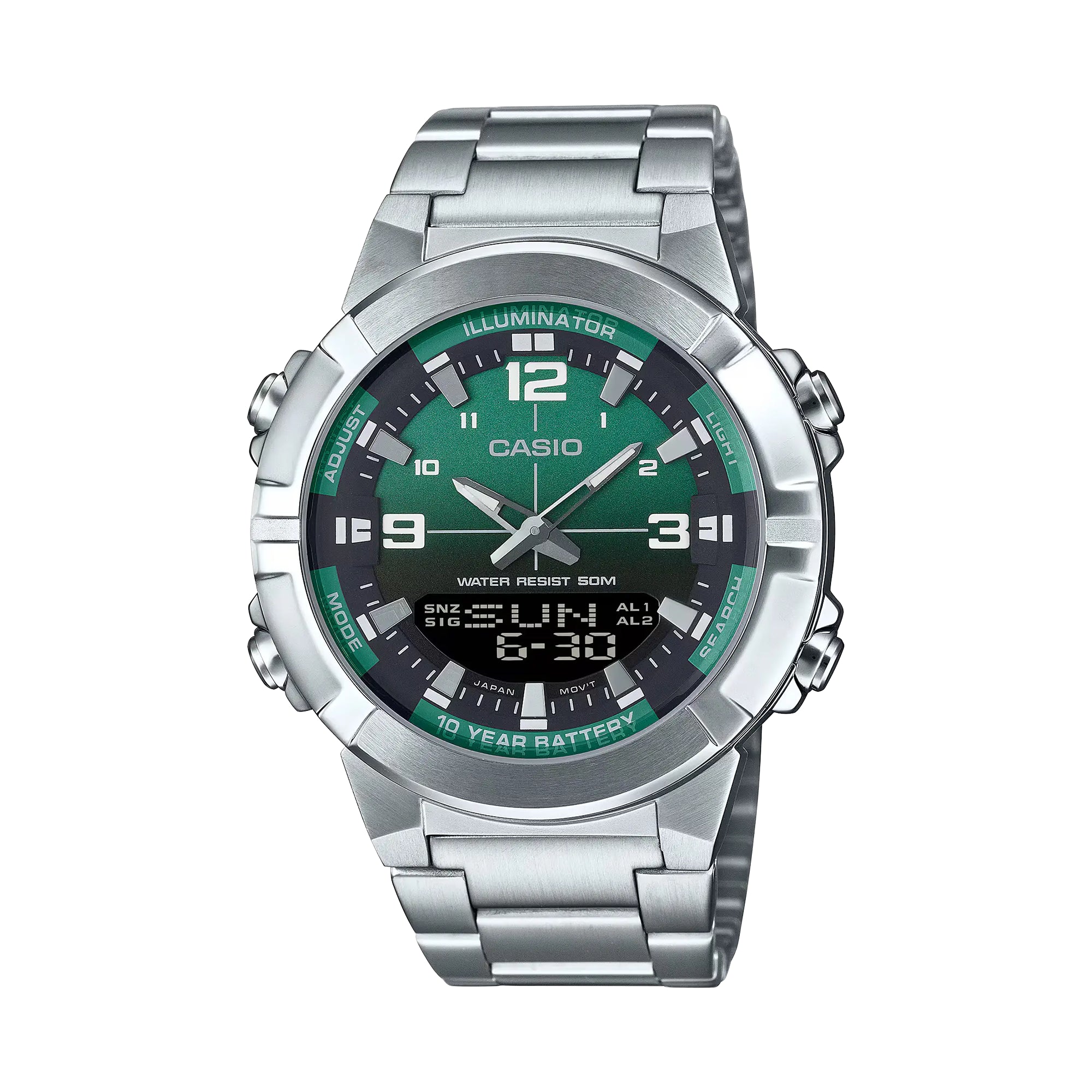 Casio AMW-870DA-3AV Analog Digital Dual Time Watch