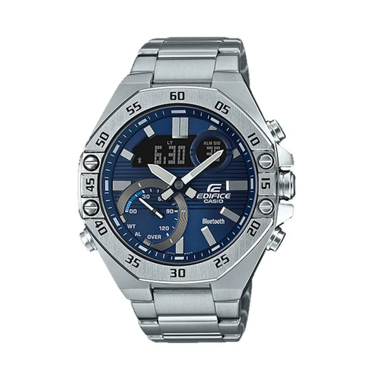 Casio Edifice ECB-10D-2A Bluetooth Blue Dial Stainless Steel Chronograph Watch