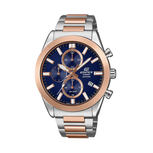 Casio Edifice EFB-710SG-2A Blue Dial Two-Tone Stainless Steel Chronograph Watch