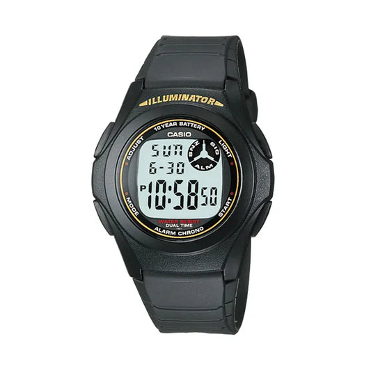 Casio F-200W-9A Black Digital Resin Strap Watch