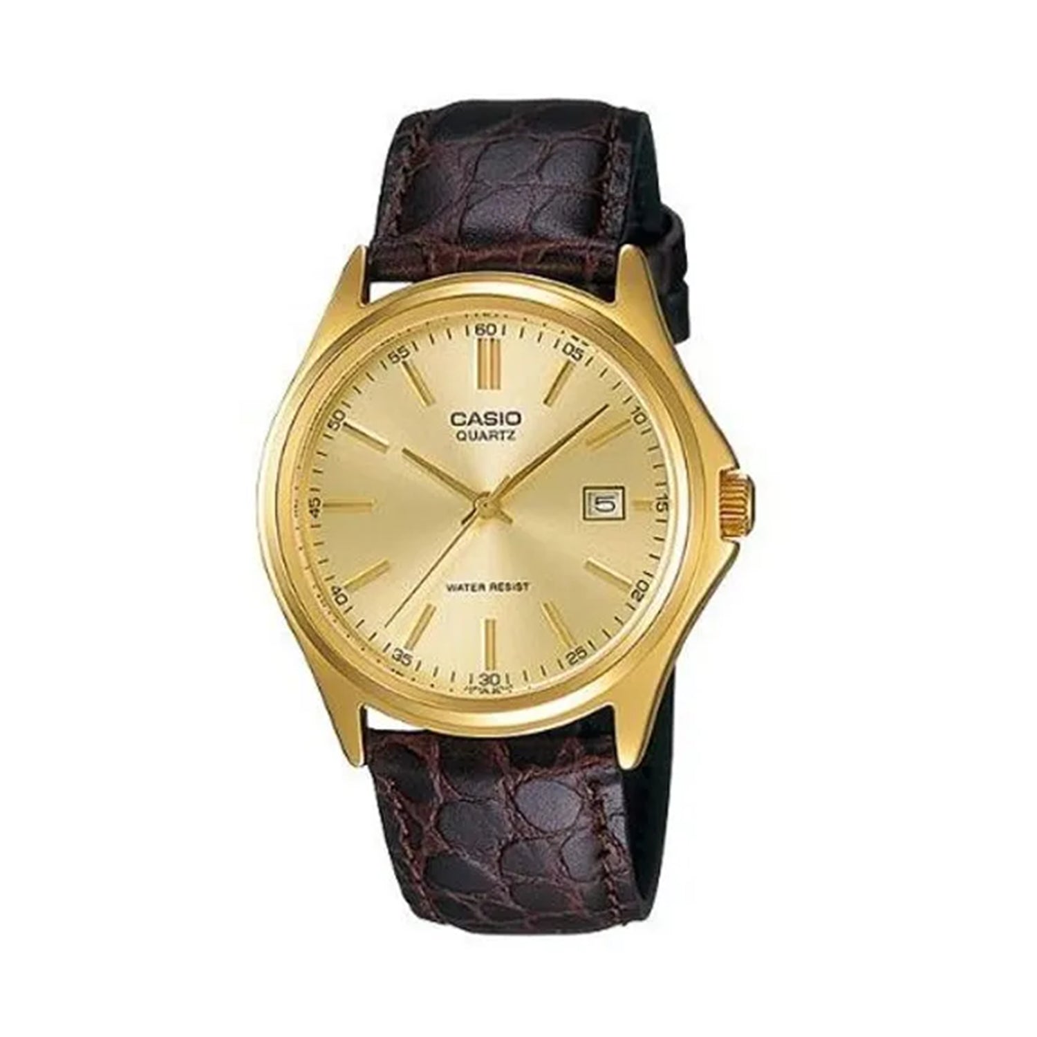 Casio MTP-1183Q-9A Gold Dial Brown Leather Strap Men’s Watch