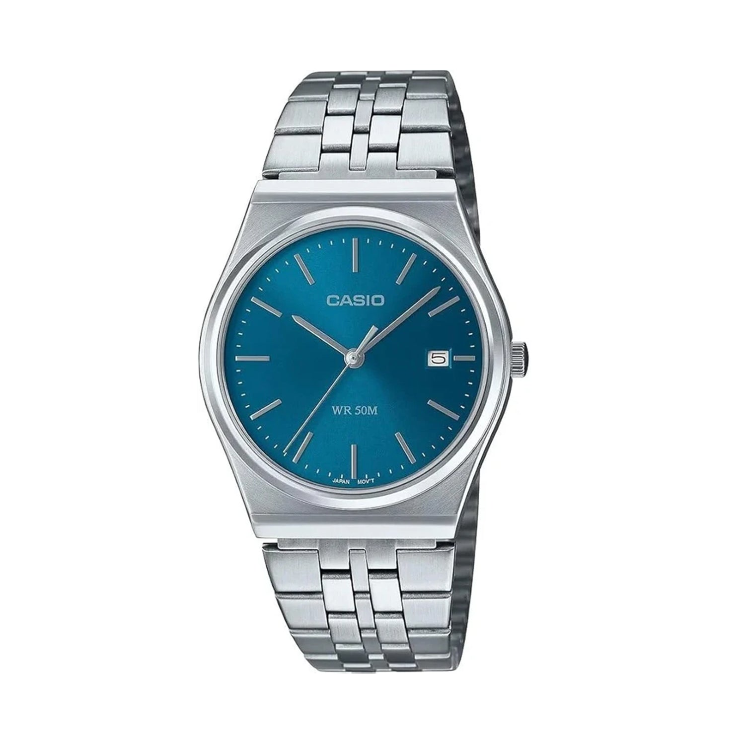 Casio MTP-B145D-2A2VDF Blue Dial Stainless Steel Watch