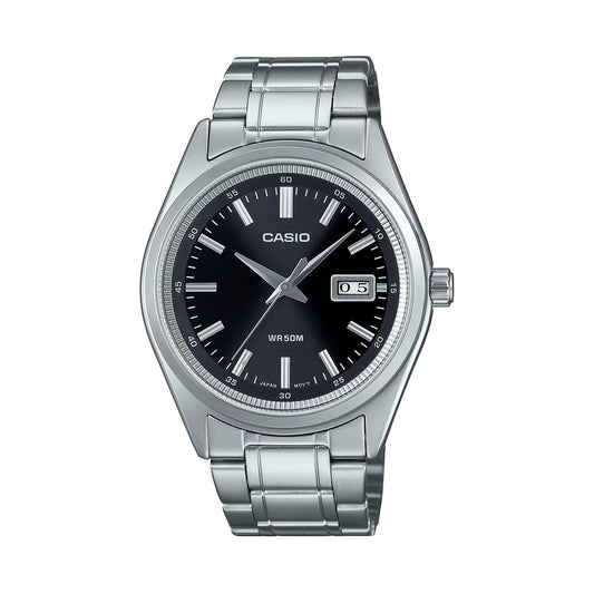 Casio MTP-B180D-1A1V Black Dial Stainless Steel Watch
