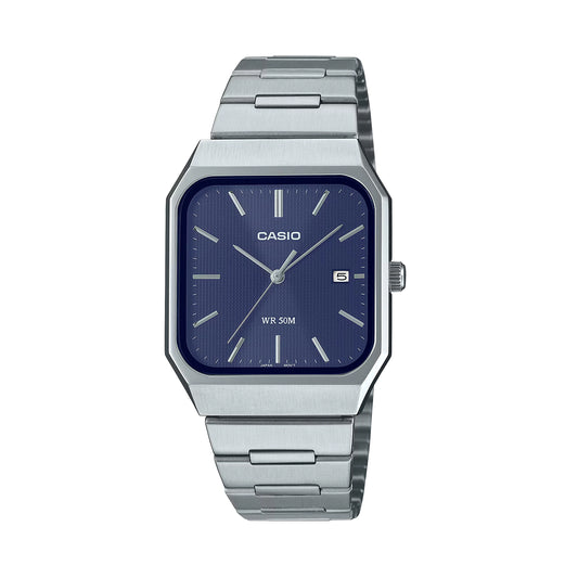 Casio MTP-B185D-2A1 Blue Dial Stainless Steel Watch