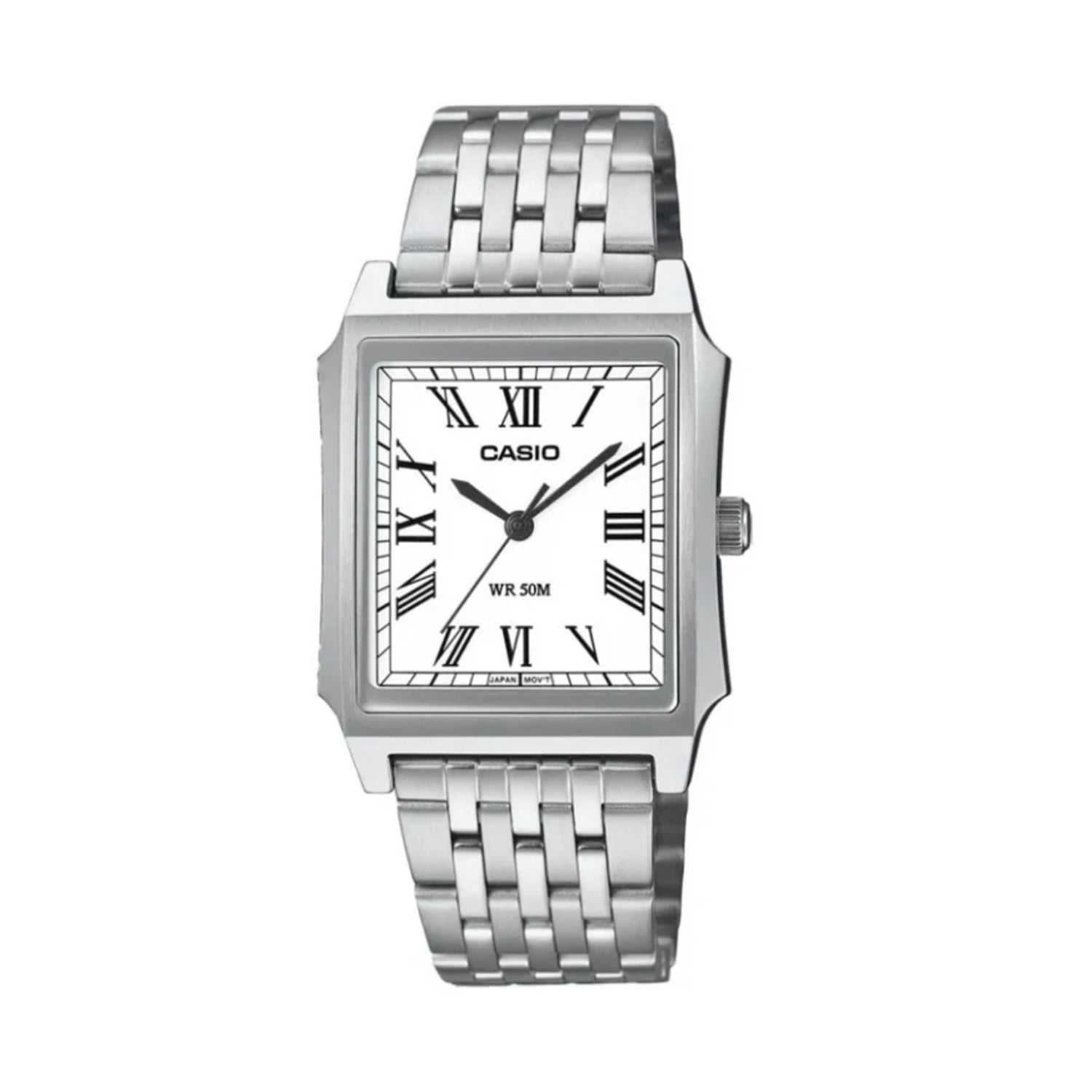 Casio MTP-B190D-7BVDF White Dial Stainless Steel Men’s Watch