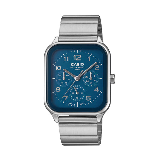 Casio MTP-M306D-2A Blue Dial Multi-Function Stainless Steel Watch