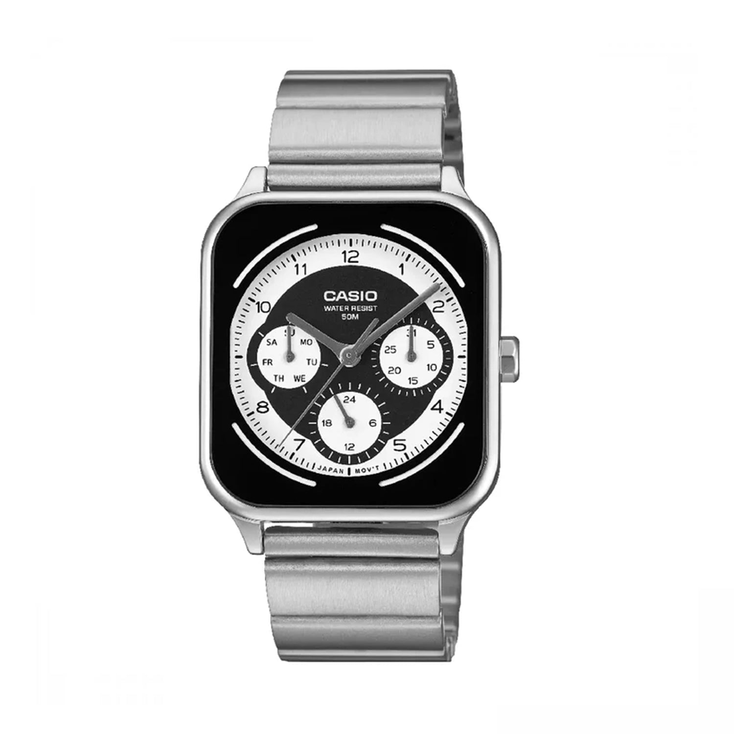 Casio MTP-M307D-1BV Black Dial Stainless Steel Analog Watch
