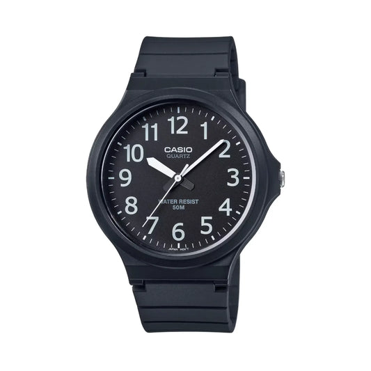 Casio MW-240-1B Black Dial Resin Strap Analog Watch