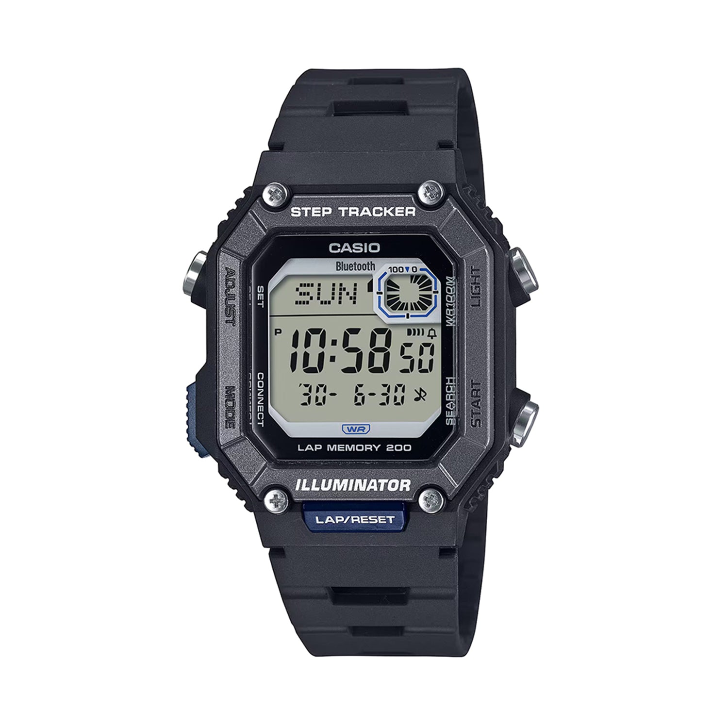 Casio WS-B1000-1AVDF Bluetooth Step Tracker Digital Black Resin Watch