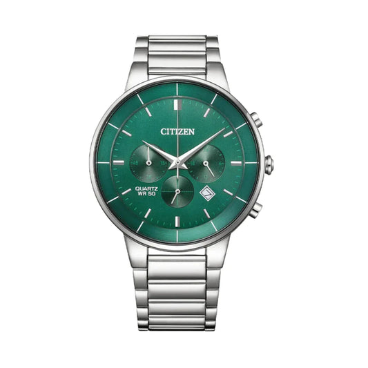 Citizen AN8220-52X Green Dial Stainless Steel Chronograph Watch