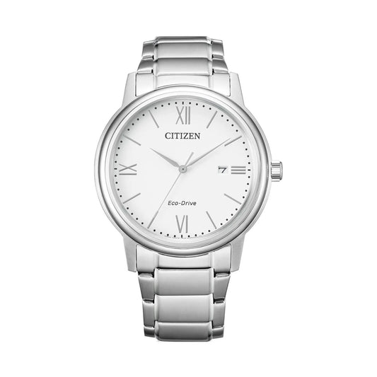 Citizen AW1670-82A – Eco-Drive Stainless Steel Watch with White Dial