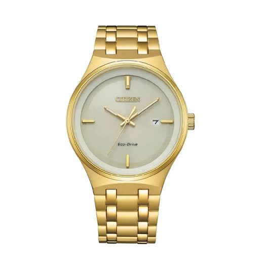 Citizen BM7652-52P Eco-Drive Champagne Dial Gold Stainless Steel Watch