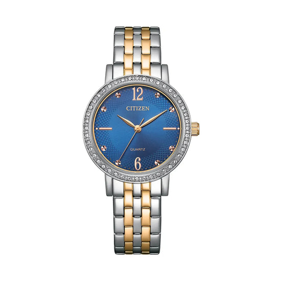 Citizen EL3106-59L Blue Dial Two-Tone Stainless Steel Women's Quartz Watch