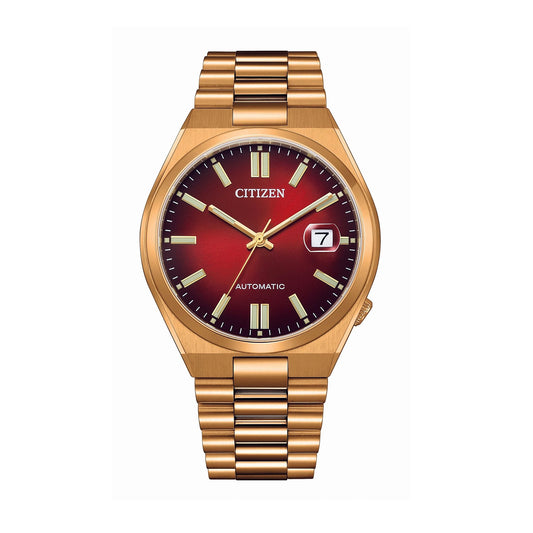Citizen NJ0153-82X Automatic Red Dial Rose Gold Stainless Steel Watch