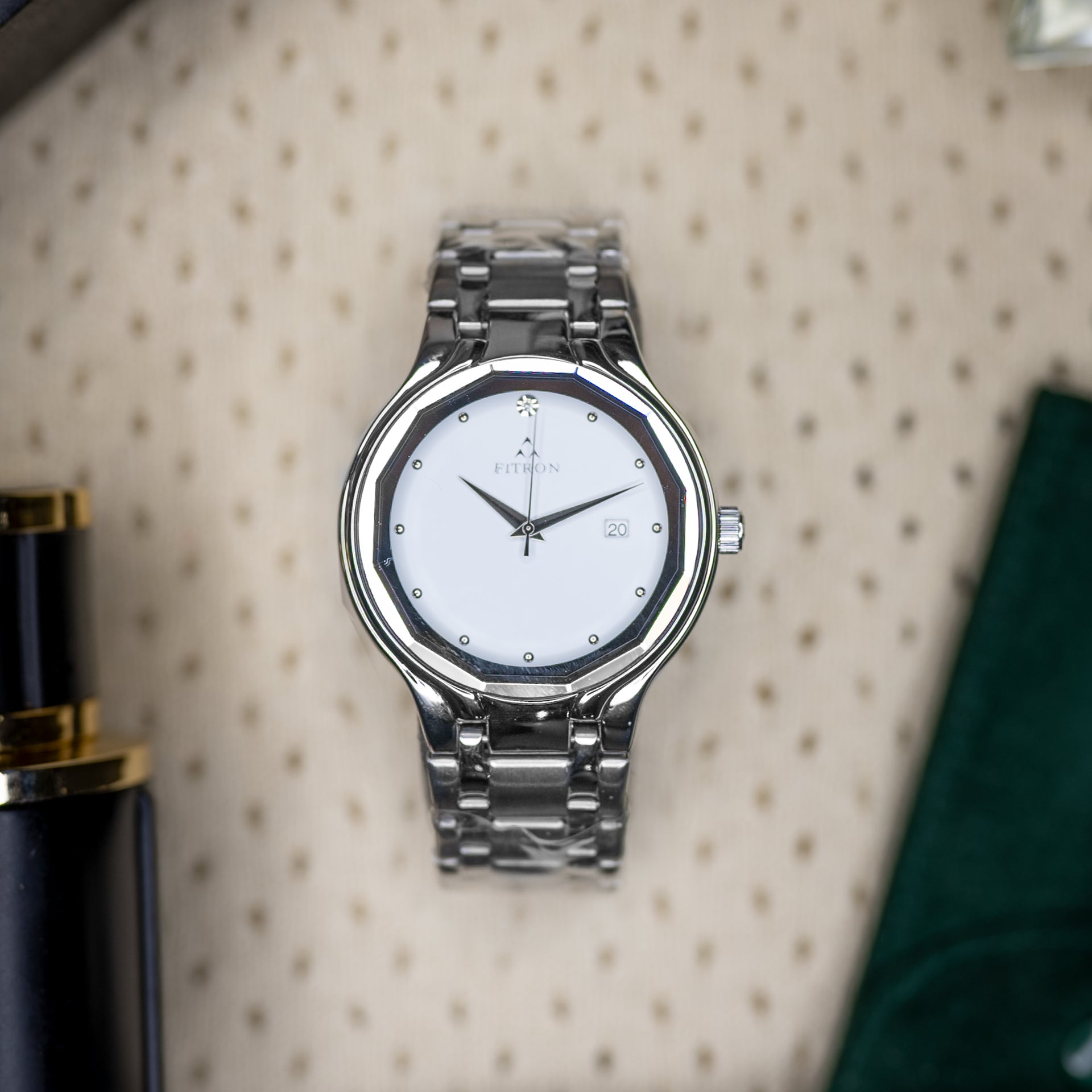 Fitron 9490M Stainless Steel Analog Watch