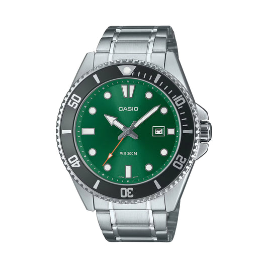 Casio MDV-107D-3A2V Duro Green Dial Diver Watch
