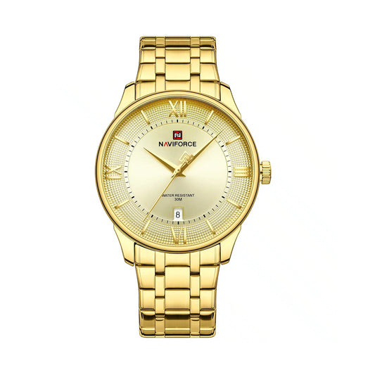 Naviforce NF9272S Gold Dial Full Gold Stainless Steel Watch