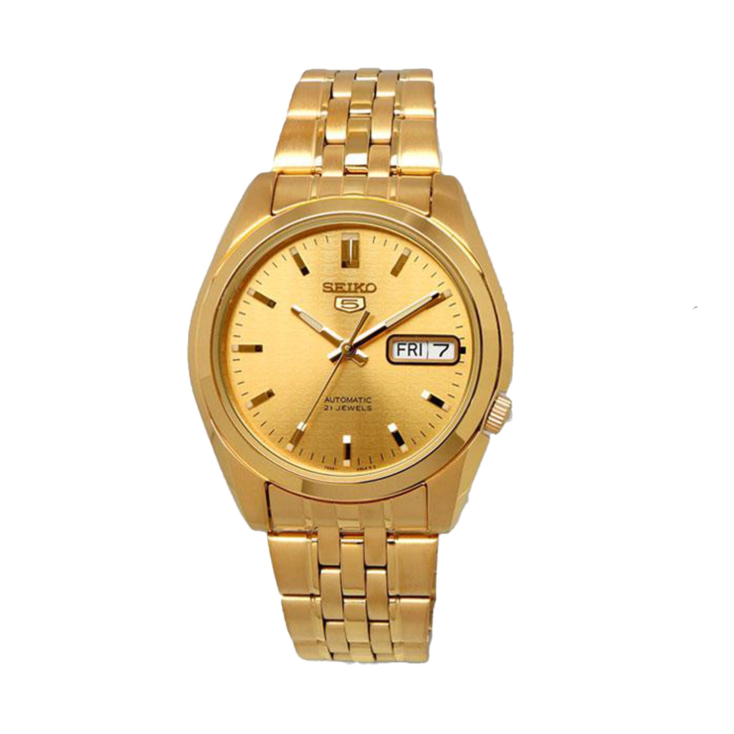 Seiko 5 SNK366K1 Automatic Gold Dial Gold Stainless Steel Watch