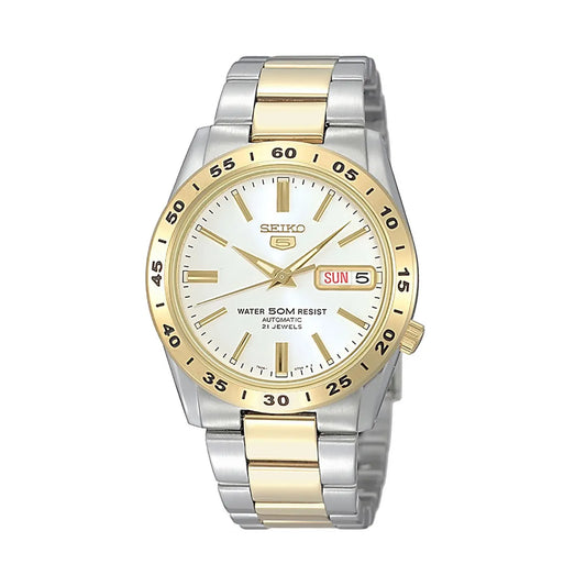 Seiko 5 SNKE04J1 Automatic White Dial Two-Tone Stainless Steel Watch