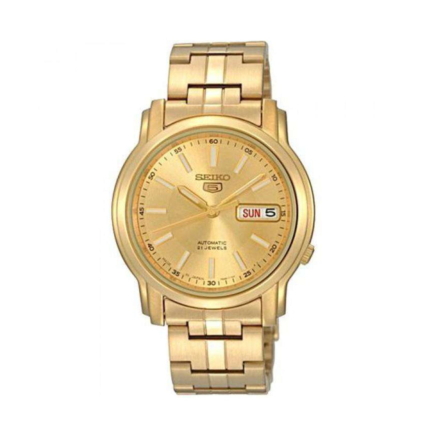 Seiko 5 SNKL86K1 Automatic Gold Dial Gold Stainless Steel Watch