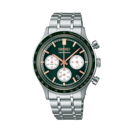 Seiko SSB481P1 Men’s Green Dial Chronograph – Stainless Steel